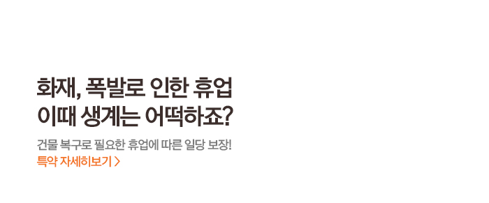 화재나 폭발로 인한 건물 복구 및 휴업 기간 중 생계 지원을 위한 일당 보상 안내